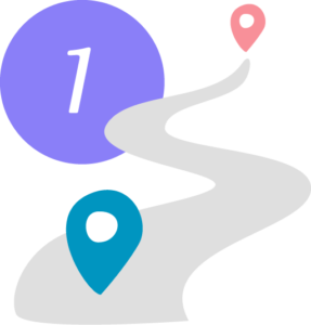 icon of road with two markers