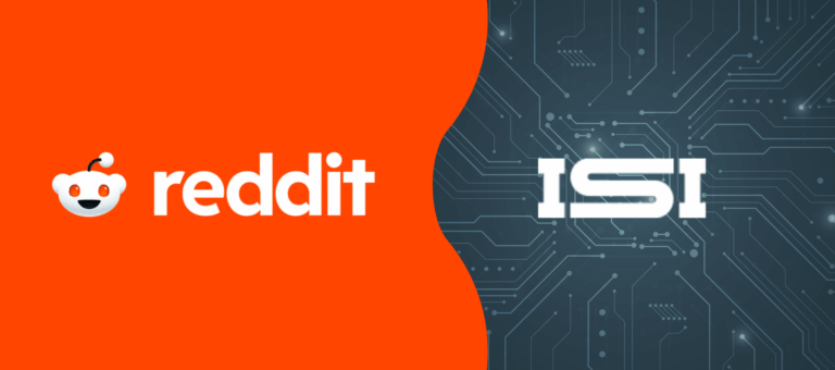 Graphic with the logos for reddit and ISI