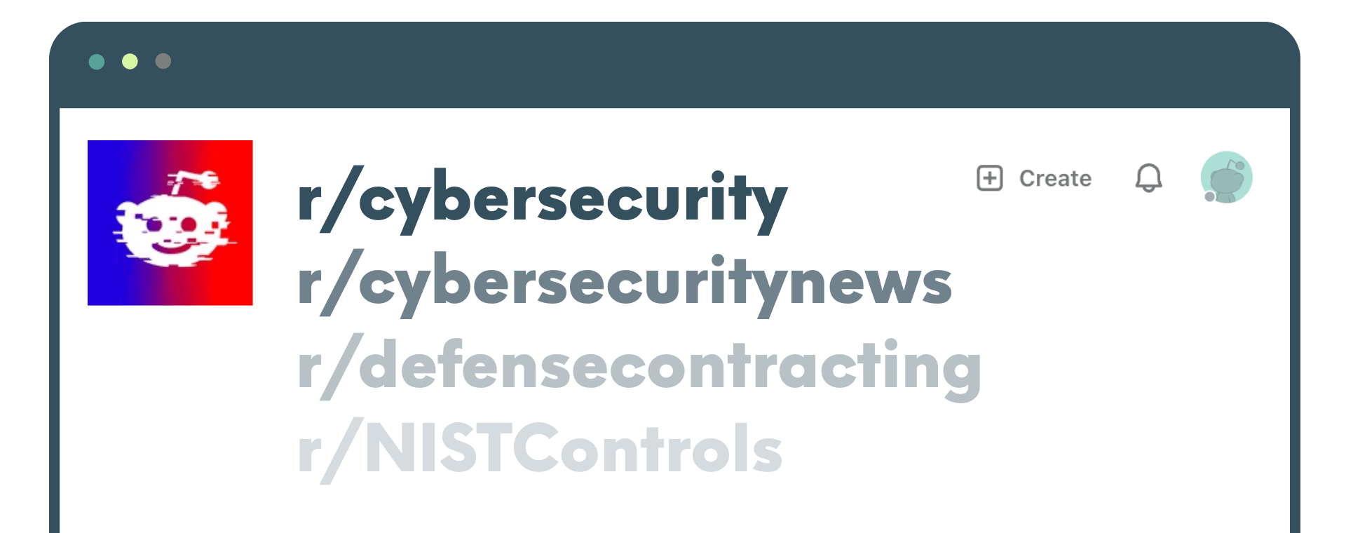 Graphic showing a search on reddit